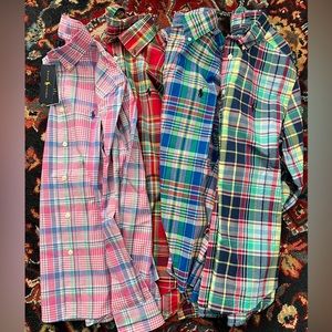 Boys Size Large (14-16) Ralph Lauren Long Sleeve Button Down Shirts